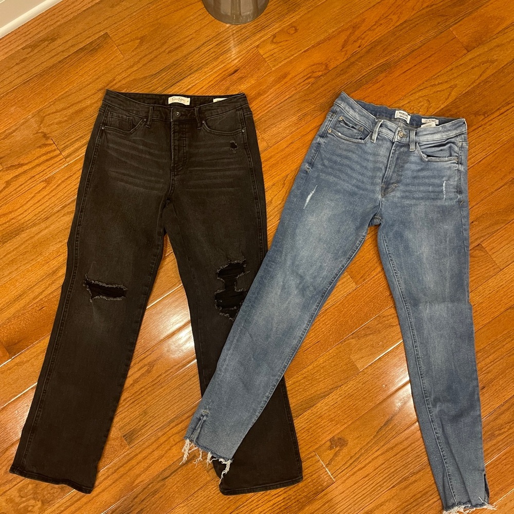 Jessica Simpson Flirt Straight Boot & Kensie Ultimate High Rise Skinny Jeans 28